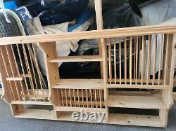 Wooden wall mounted plate rack